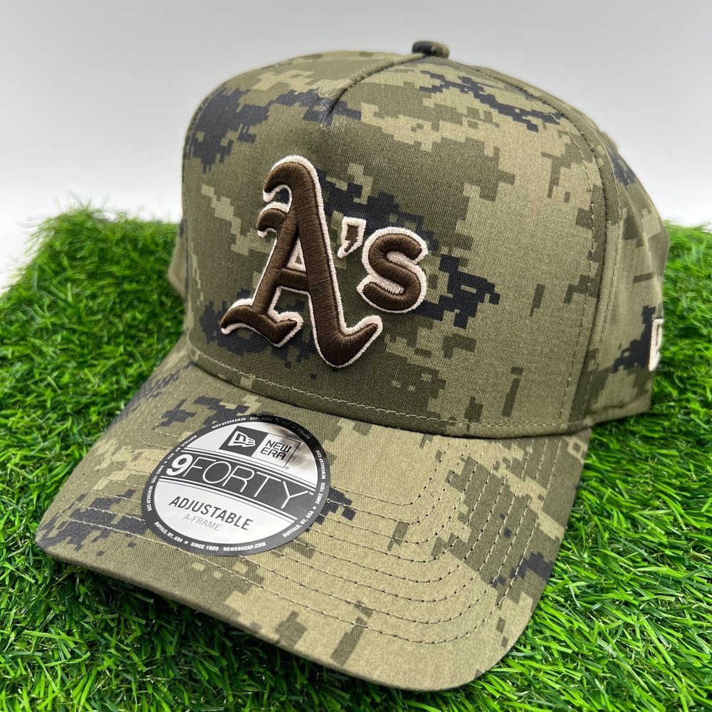 New Era Oakland Athletics A's Green Digital Camo 9Forty A Frame Snapback Hat New